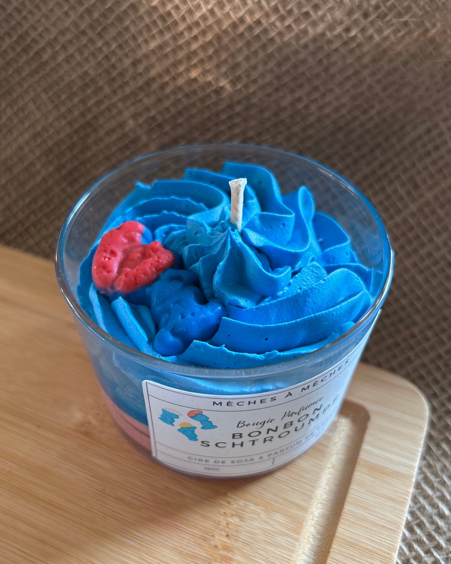 Bougie Gourmande Bonbon Schtroumpf - 180g