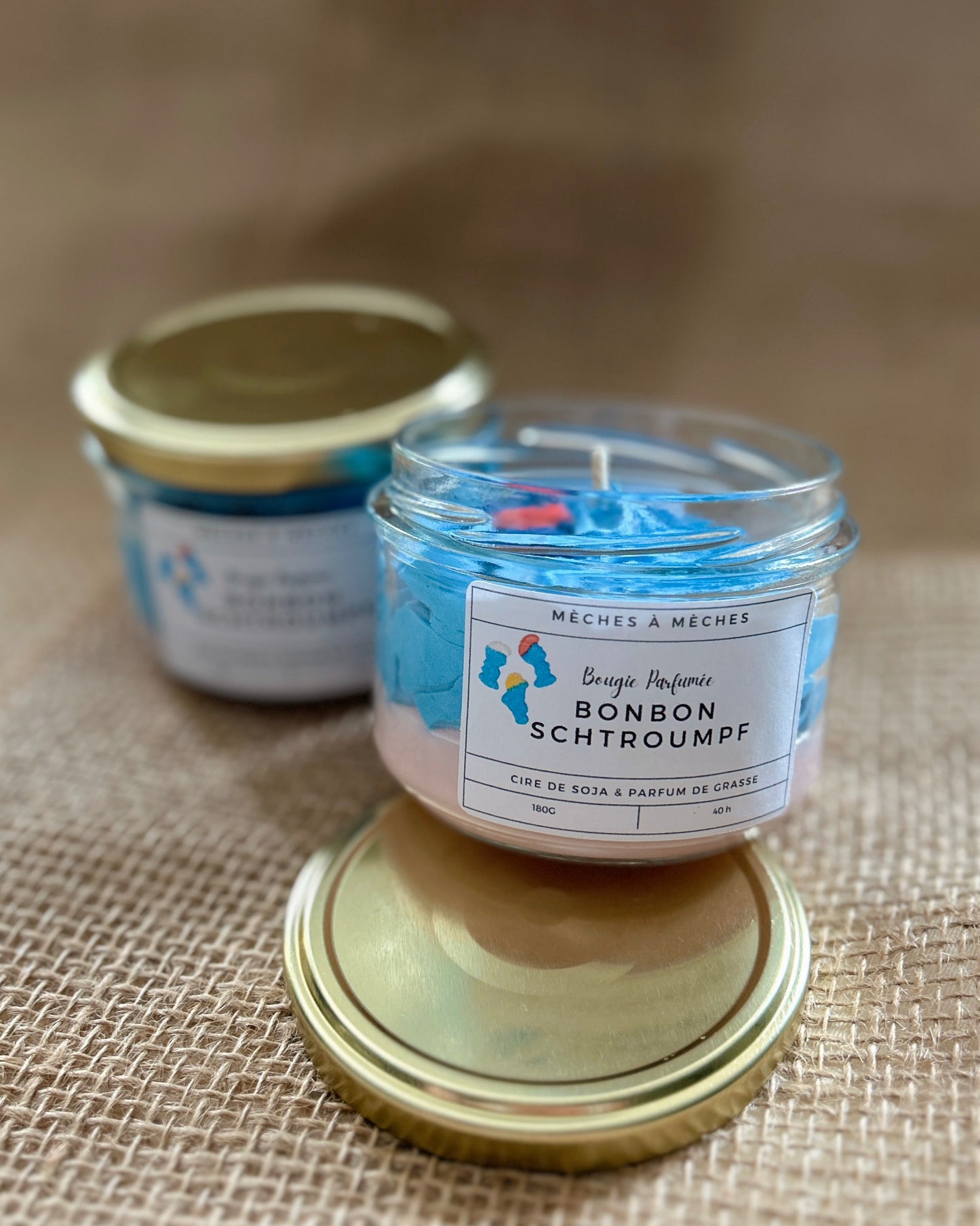 Bougie Gourmande Bonbon Schtroumpf - 150g