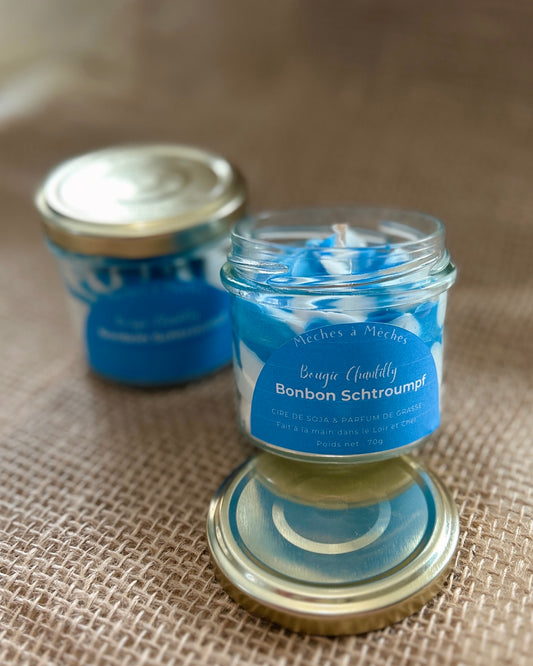 Bougie Chantilly - Bonbon Schtroumpf