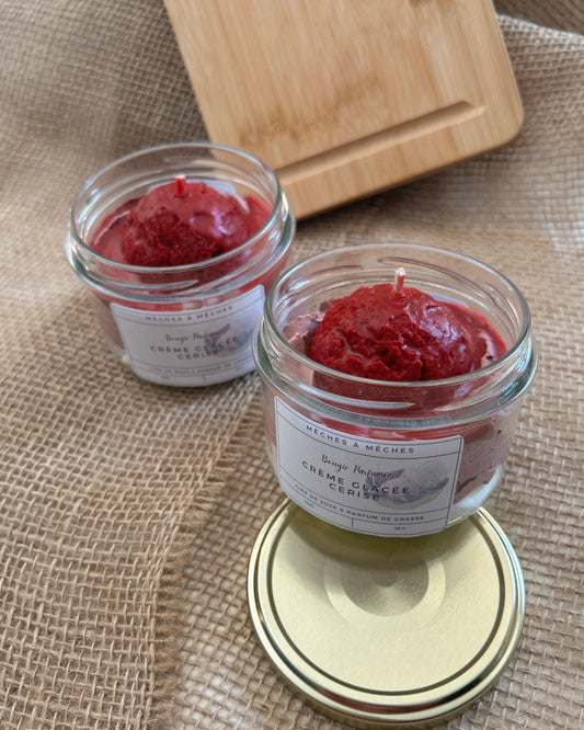 Bougie Gourmande Crème Glacée Cerise - 150g