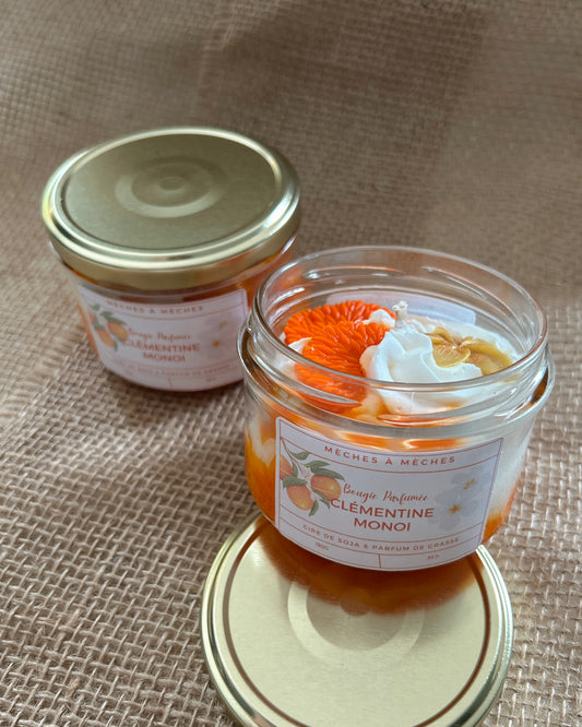 Bougie Gourmande Clémentine Monoi - 150g