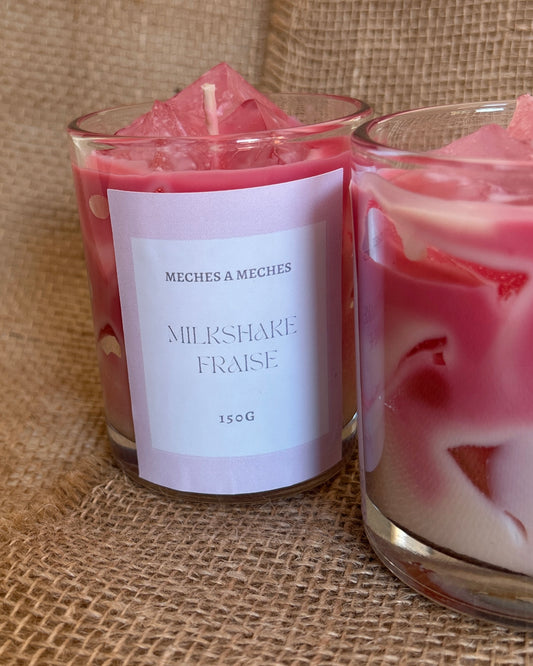 Bougie Parfumée Milkshake à la Fraise